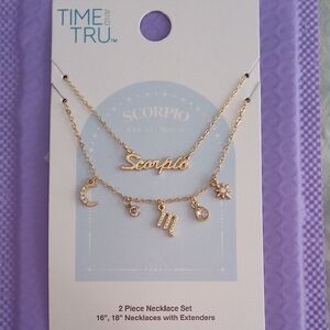Time and Tru Gold Scorpio Necklace Set